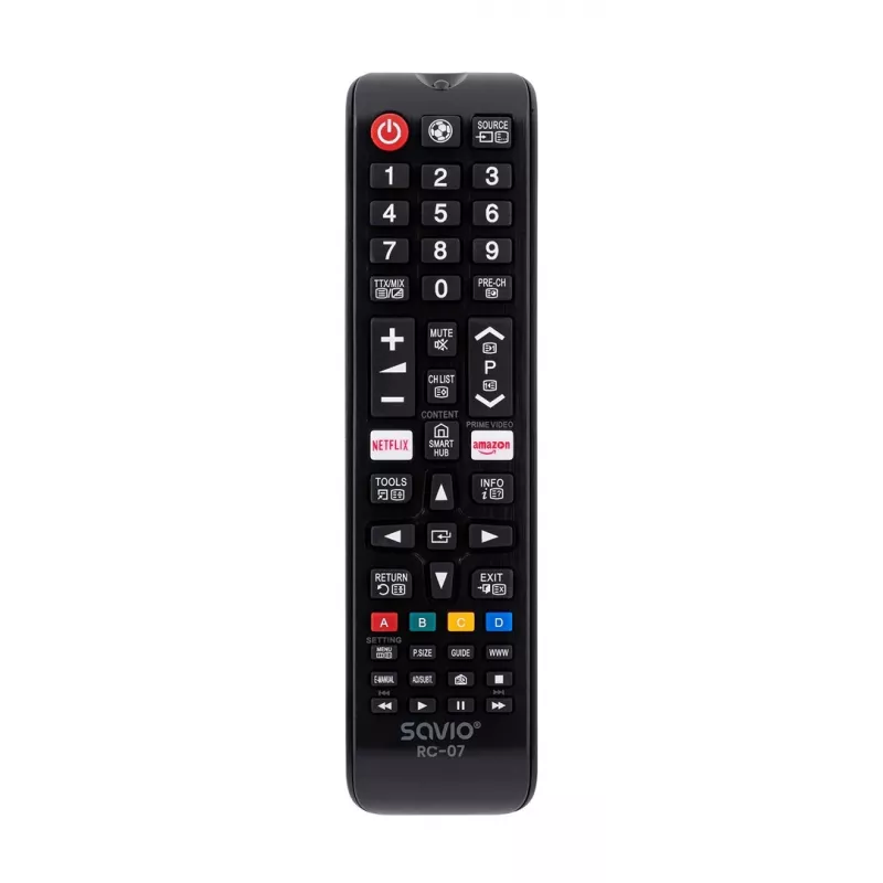 SAVIO diaľkový ovládač RC-07 pre Samsung TV, IR Wireless, čierny, tlačidlá
