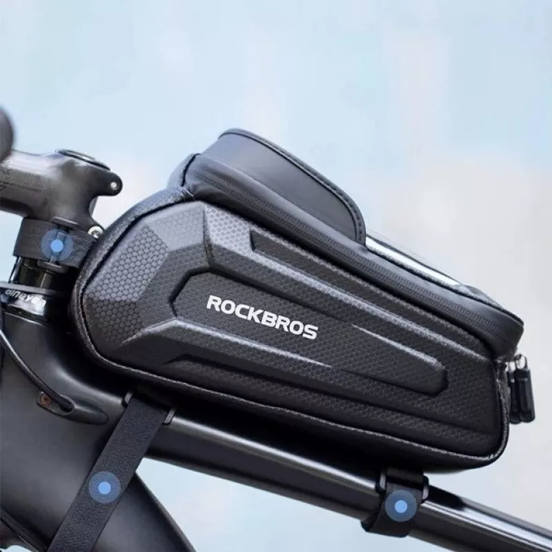 Rockbros B68 cyklistická taška na rám puzdro na telefón 1,7 l čierna