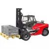 Linde HT160 vysokozdvižný vozík s paletou (červená/čierna, vrátane 3 gitterboxov)