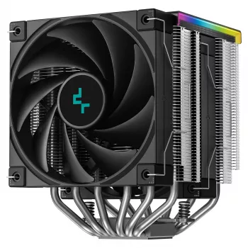 CPU vzduchový chladič DeepCool AK620 Digital SE, dvojvežový, 6x Ø6mm heatpipes, 2x 120mm PWM ventilátory, RGB, výška 161 mm