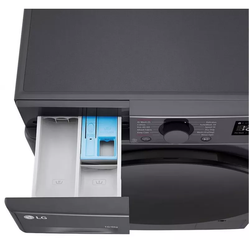 LG F4DR510S2M práčka so sušičkou 10 kg / 6 kg 1400 ot/min čierna