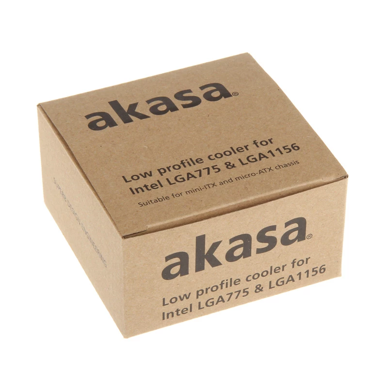 Nízkoprofilový chladič procesora Akasa AK-CC7122BP01, LGA775/LGA1156/LGA1155, hliník, 75 mm