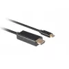 Videoadaptérový kábel LANBERG CA-CMHD-10CU-0030-BK, USB Type-C na HDMI 2.0, 3 m, 18 Gbit/s, 4K