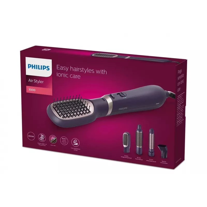 Philips 3000 series BHA313/00 nástroj na úpravu vlasov teplovzdušná kefa teplá čierna 800 W 1,8 m