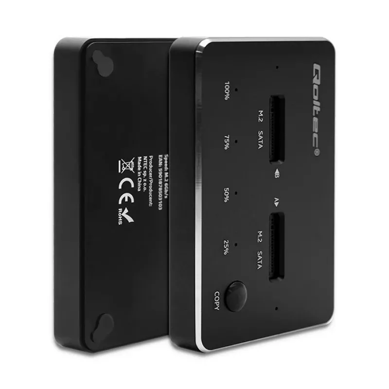 Qoltec 50310 dokovacia stanica 2x SSD M.2 SATA NGFF USB Type-C