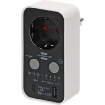 Digitálny časovač Brennenstuhl 1506180 – programovateľné spínacie hodiny, max. zaťaženie 3000 W, IP20
