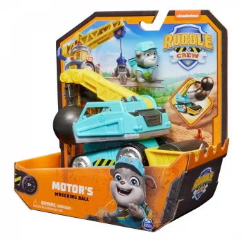 Wrecking Ball Truck Rubble & Crew motor 3+ roky plast čierna modrá žltá