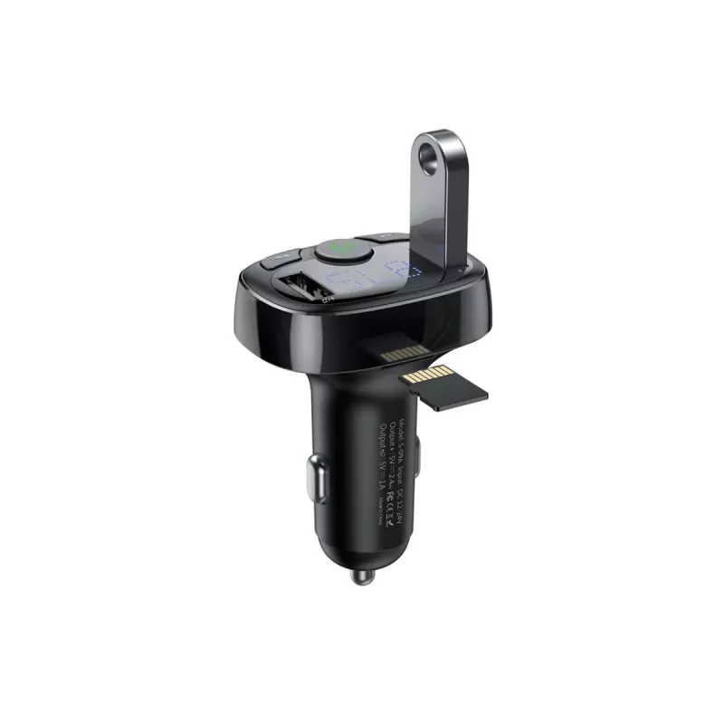 FM vysielač Baseus SUP0004410 87,5–108 MHz Bluetooth USB čierny