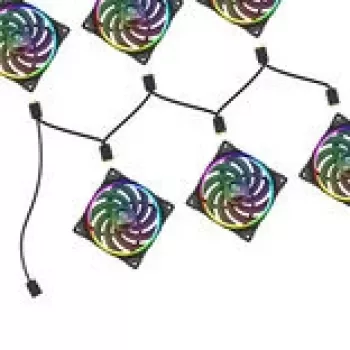 RGB rozbočovač Akasa AK-CBLD13-85BK 1-na-6 adresovateľný LED rozbočovací kábel
