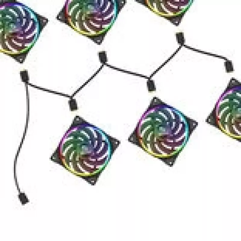 RGB rozbočovač Akasa AK-CBLD13-85BK 1-na-6 adresovateľný LED rozbočovací kábel