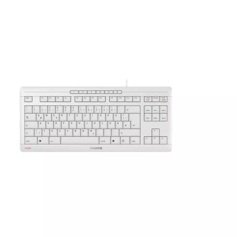 CHERRY STREAM TKL klávesnica univerzálna USB QWERTZ nemecká biela