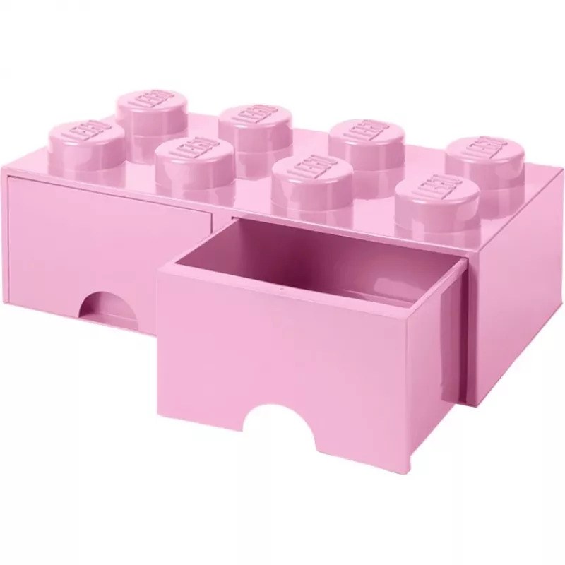 LEGO Brick Drawer 8 ružová, úložná krabica ružová