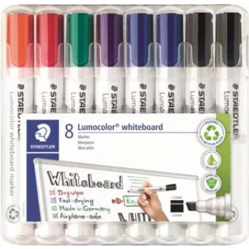 Marker na bielu tabuľu Staedtler 351 B WP8X, triedené farby, hrot 2,0–5,0 mm