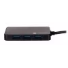 USB hub NATEC Moth 4-port USB 3.2 Gen 1 Type-A (5000 Mbit/s), USB napájaný, čierny, 0,15 m kábel