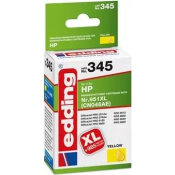 EDDING atramentová kazeta 18-345 ako HP č. 951xl CN048AE žltá - atramentová kazeta - žltá
