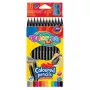 Colorino Kids trojhranné farebné ceruzky 12 farieb (s strúhadlom) čierne drevo