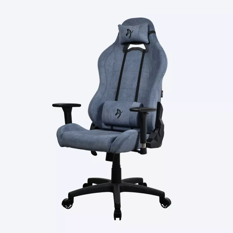 Herná stolička Arozzi Torretta SoftFabric Blue — ergonomický dizajn, nastaviteľná výška a nastaviteľné podrúčky