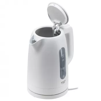 Elektrická kanvica Adler AD 1379w — 1,7 l, do 2200 W, biela, 360° podstavec, polypropylén