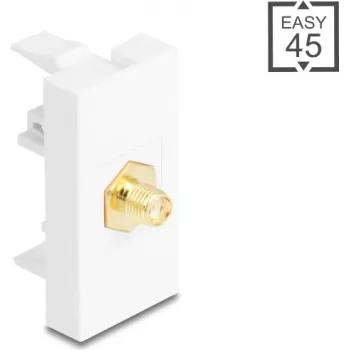 Adaptér DELOCK SMA konektor samica na SMA konektor samica — model 90914, biely