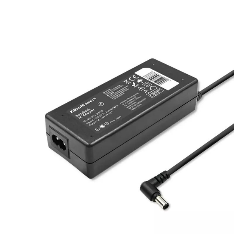 Napájací zdroj pre notebook Qoltec Toshiba 65W 3,42A 19V 5,5x2,5 50073.65W