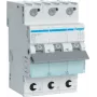 Hager MBS310. Menovitý prúd: 10 A, vstupná frekvencia AC: 50/60 Hz. Typ: B-type, počet modulov (max): 3 modul(y). Šírka: 52,5 mm, hĺbka: 70 mm, výška