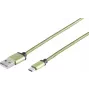 USB kábel S/CONN 14-50119 USB 2.0 0,9 m USB A USB C zelený