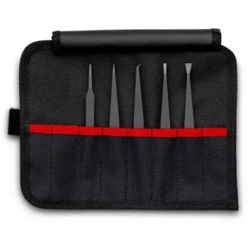 ESD pinzeta Knipex 92 00 05 čierna plochá špicatá zahnutá rovná