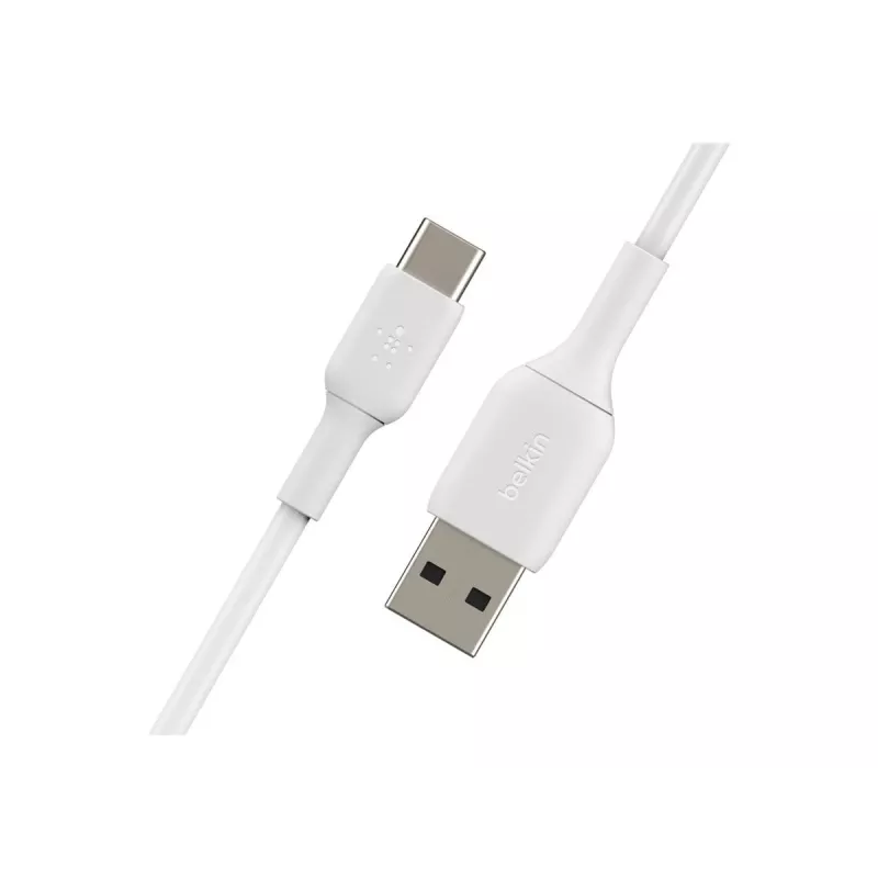 Kábel PVC USB-C na USB-A 15 cm biely