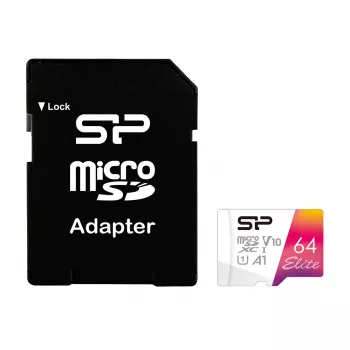Pamäťová karta Silicon Power Elite microSDXC 64GB UHS-I Class 10 V10 s adaptérom (SP064GBSTXBV1V20SP)