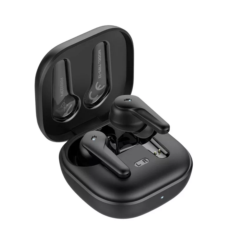 SAVIO In-Ear-TWS headset TWS-12, Bluetooth 5.3, integrovaný mikrofón, čierny