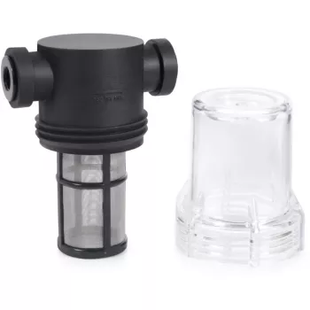Alphacool ES Big Inline filter častíc 2x G1/4 IG, čierny/priehľadný (29145)