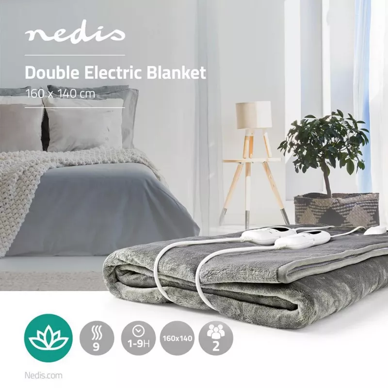 Nedis PEBL130CWT2 vyhrievaná deka, 160 x 140 cm