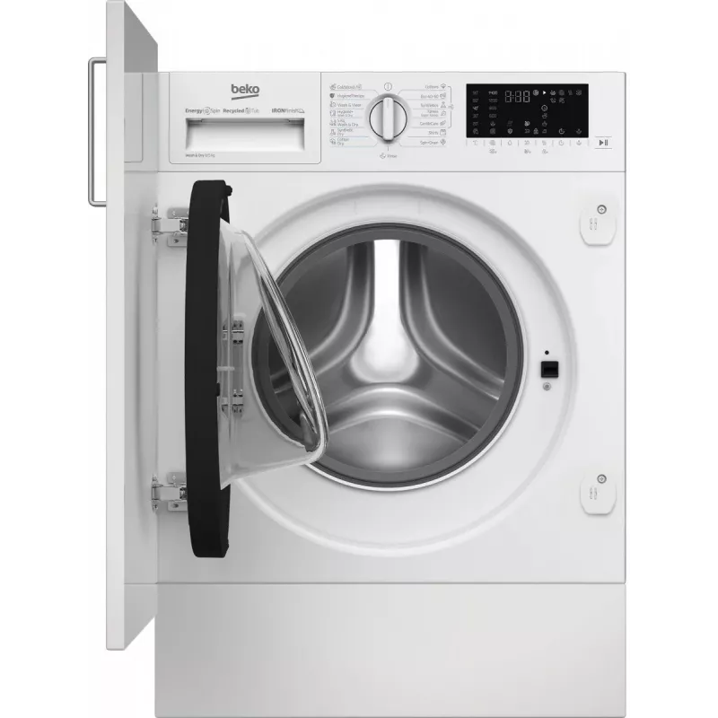 Práčka so sušičkou BEKO B5DBT68547W vstavaná, 8 kg pranie / 5 kg sušenie, 1400 ot/min