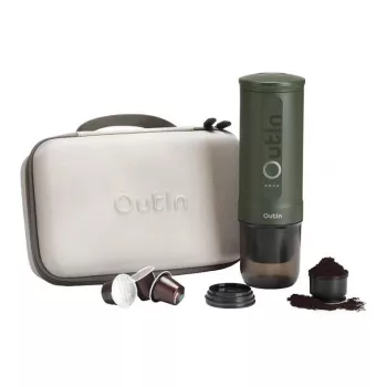Outin Nano 7500mAh prenosný kávovar set (zelený) + ochranné puzdro