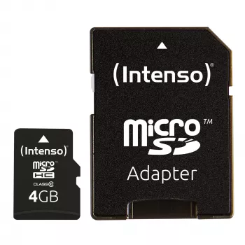 PAMÄŤOVÁ KARTA MICRO SDHC 4GB C10/W/ADAPTER 3413450 INTENSO