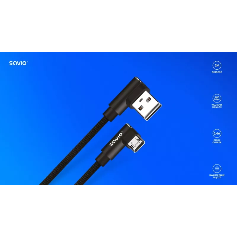SAVIO CL-162 kábel pre mobilný telefón čierna