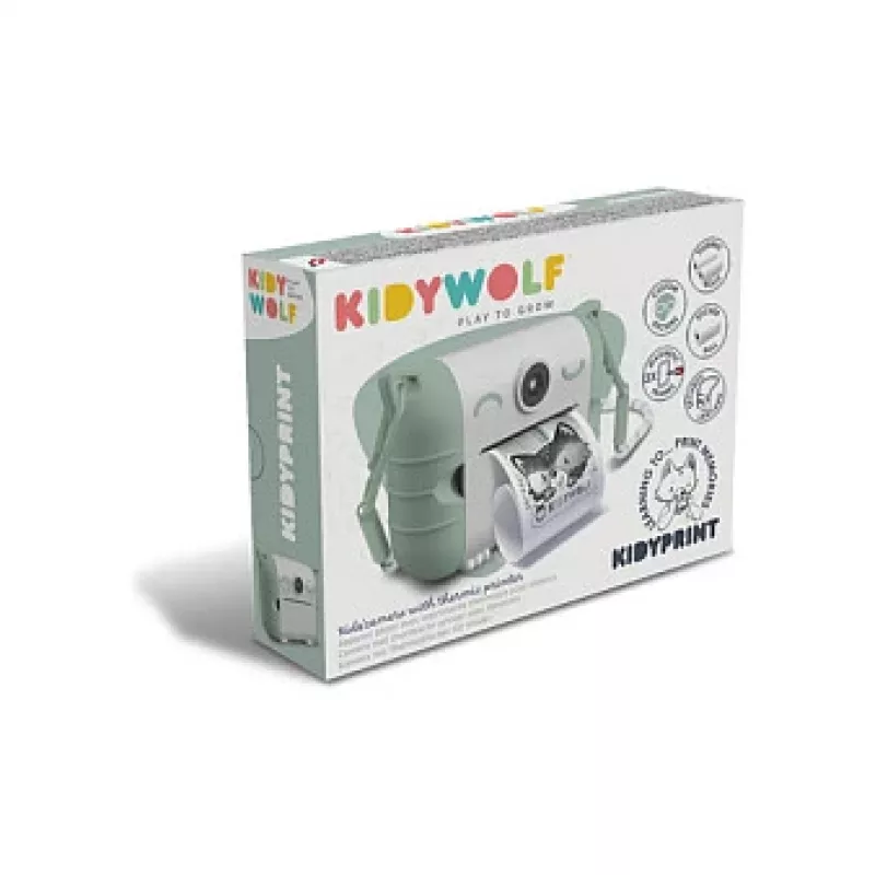Detský digitálny fotoaparát KIDYWOLF Kidyprint zelený biely