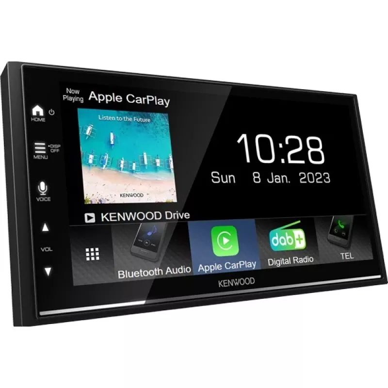 Multimediálne autorádio Kenwood DMX7722DABS 2 DIN, dotykový displej 6,8 palca, DAB+, bezdrôtové CarPlay a Android Auto, Wi-Fi, Bluetooth, 4x50 W, čierne