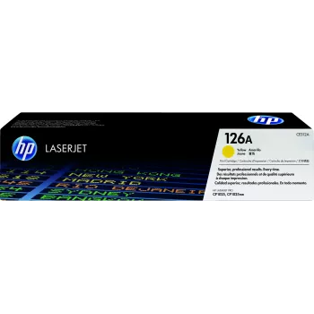 HP 126A Žltá Originálna LaserJet tonerová kazeta, 1000 strán, Žltá, 1 ks