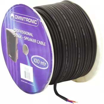 Reproduktorový kábel Omnitronic 3030021K 2x2,5 mm, 100 m, čierny
