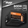 Akyga AK-C2-800 Classic 800 W ATX napájací zdroj, čiastočne modulárny, aktívne PFC, 120 mm ventilátor