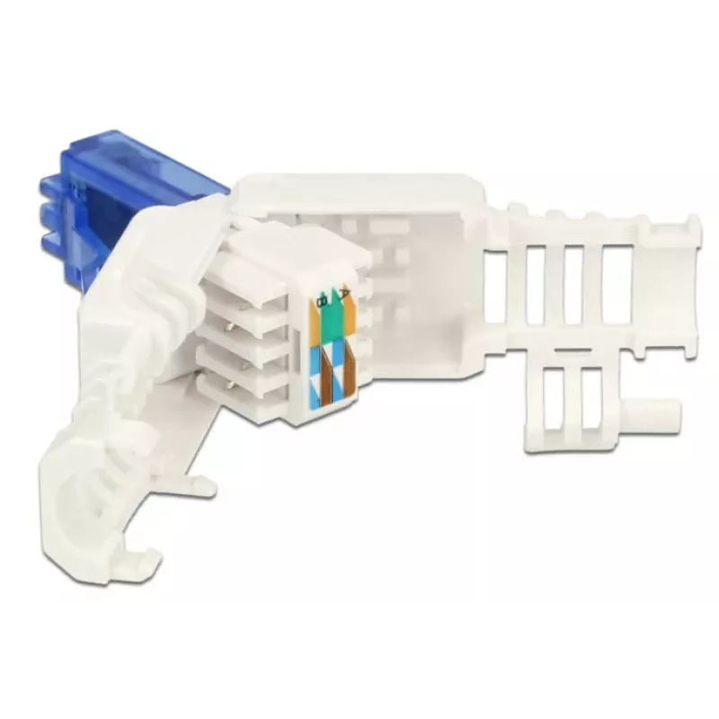 Konektor samec RJ-45 DeLOCK 86417 modrý biely