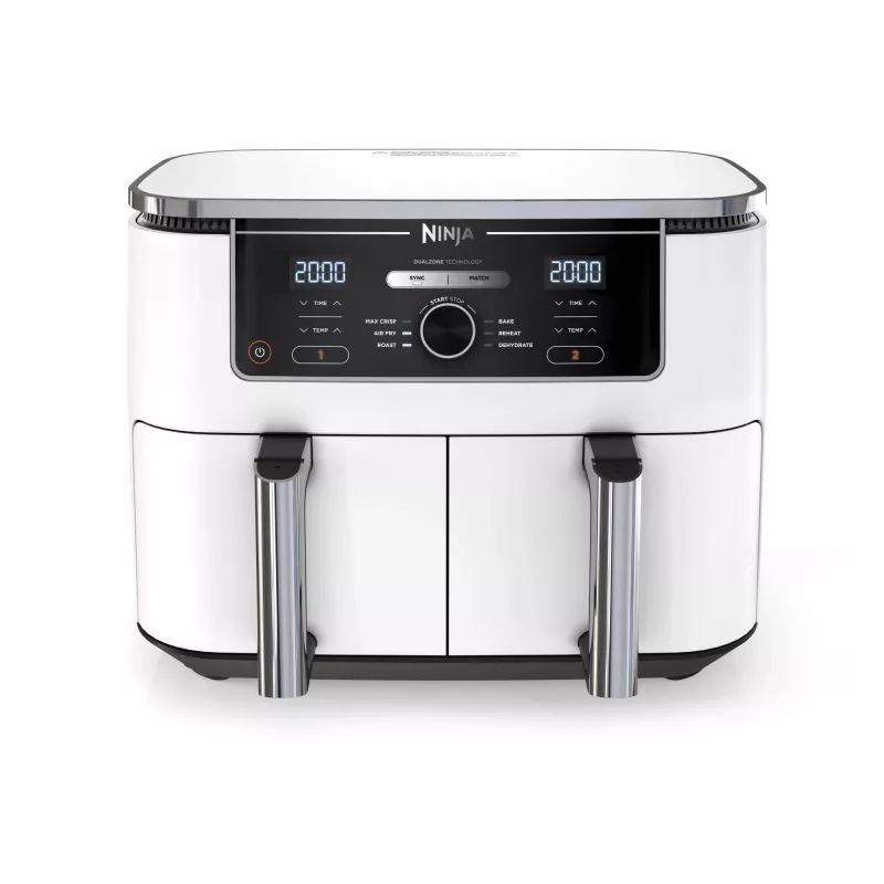 Teplovzdušná fritéza Ninja AF400EU Double 9,5 L 2470 W biela, otočné a dotykové ovládanie
