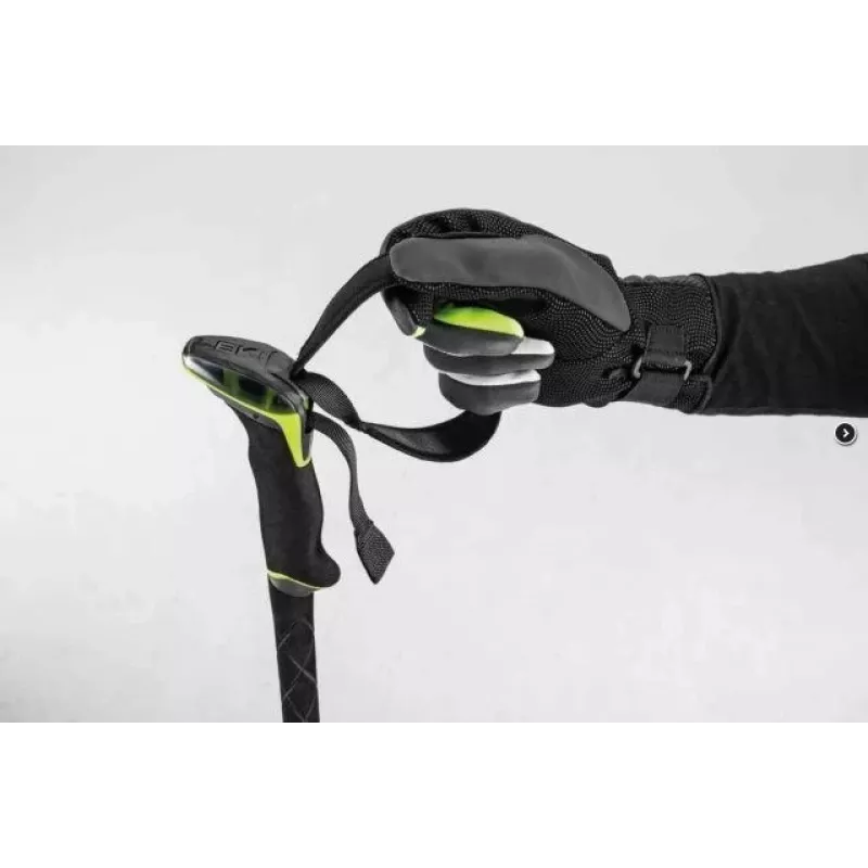 Nordic walking palice Leki Guide 2 — hliník, maximálna dĺžka 150 cm, hmotnosť 271 g, Lock Security Strap nylon, priemer tyče Ø1,6 cm, čierne