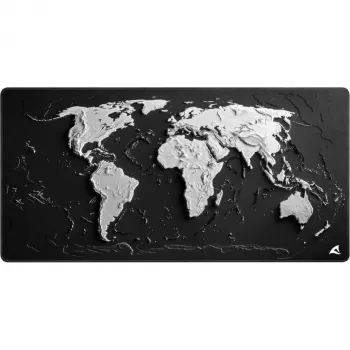 Gaming podložka pod myš Sharkoon SKILLER SGP40 D14, dizajn World-Map, čierna/biela, 1000 x 500 mm