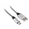 Kábel USB 2.0 Type-C konektor samec - C konektor samec 1,0m čierno-strieborný