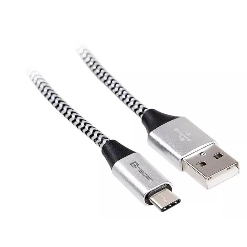 Kábel USB 2.0 Type-C konektor samec - C konektor samec 1,0m čierno-strieborný