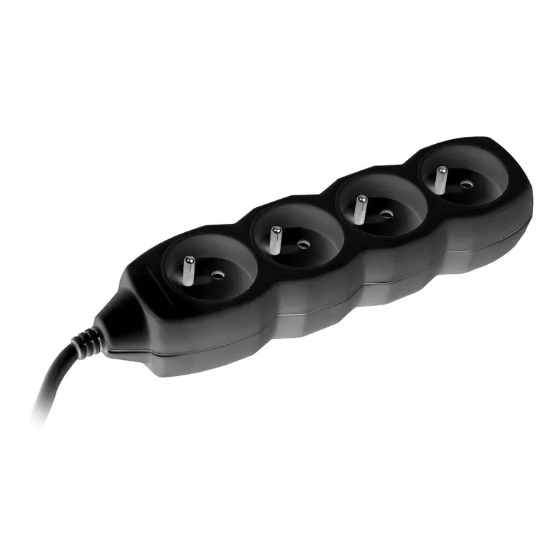 Tracer PowerCord predlžovací kábel, 4 zásuvky, 3 m, čierny