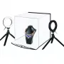Fotobox so sadou prstencového svetla, 30x30x30 cm