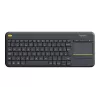 Logitech Wireless Touch Keyboard K400 Plus - klávesnica - bezdrôtová - 2,4 GHz - švajčiarska - čierna